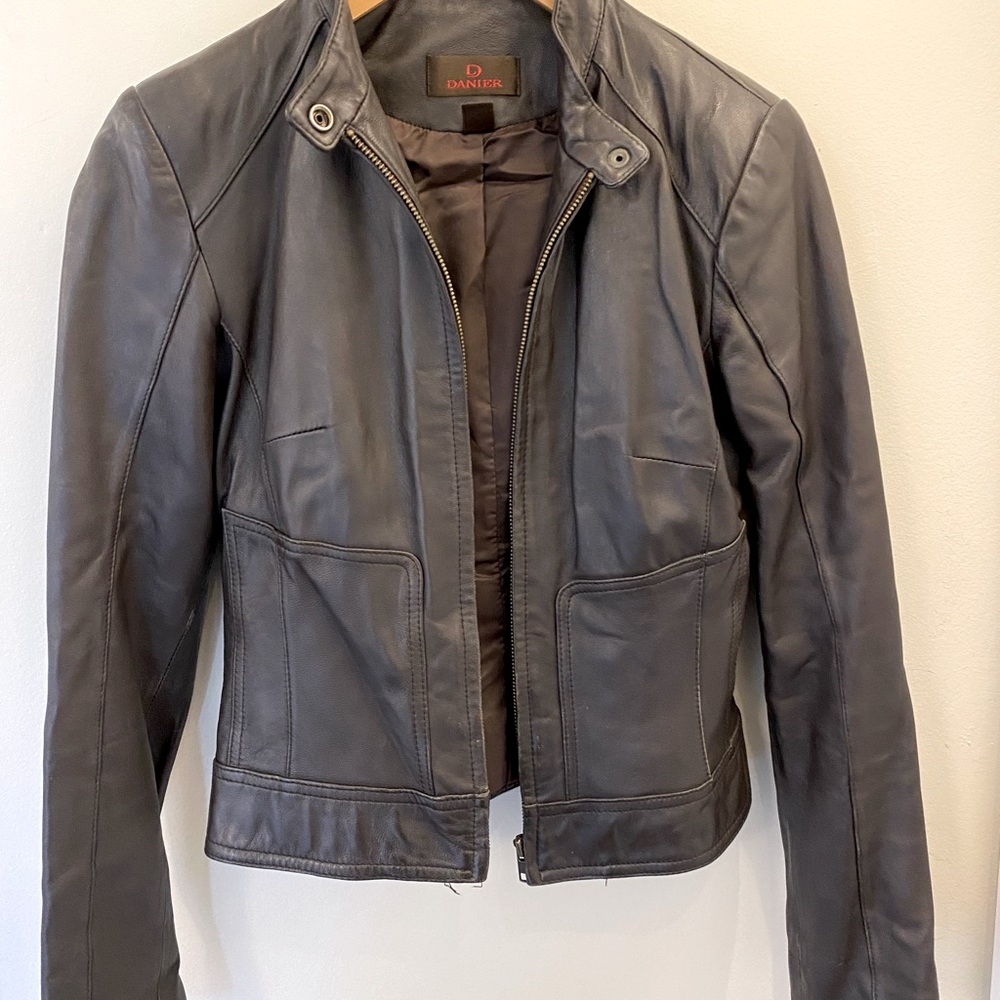 Brown Leather Coat